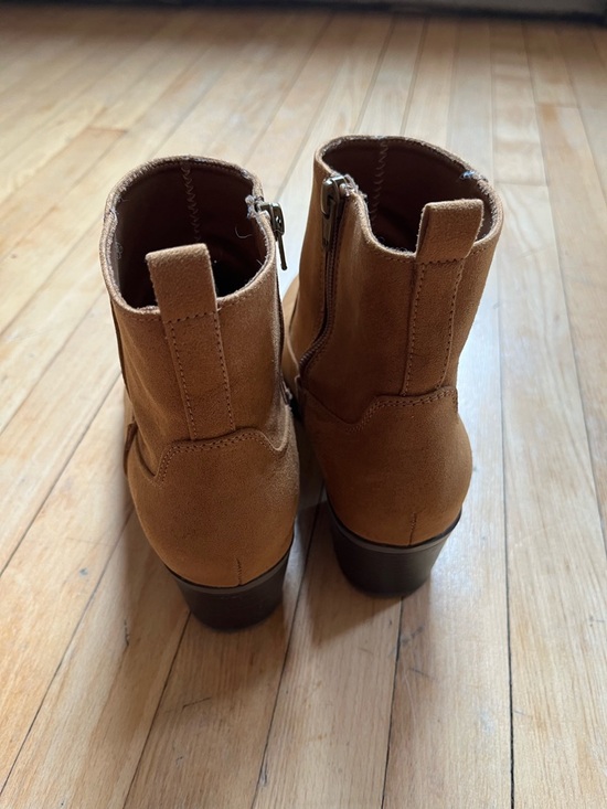 Old Navy Camel Suede-Look Ankle Booties - Picture 6 of 8